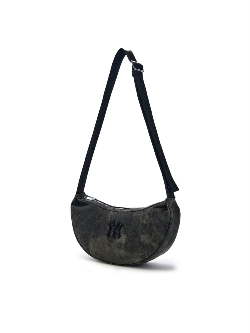 VINTAGE WASHED SHOULDER BAG NY #KARINA同款! CHARCOAL