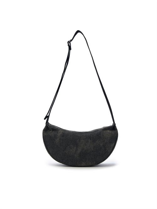 VINTAGE WASHED SHOULDER BAG NY #KARINA同款! CHARCOAL