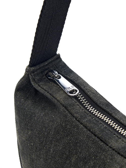VINTAGE WASHED SHOULDER BAG NY #KARINA同款! CHARCOAL