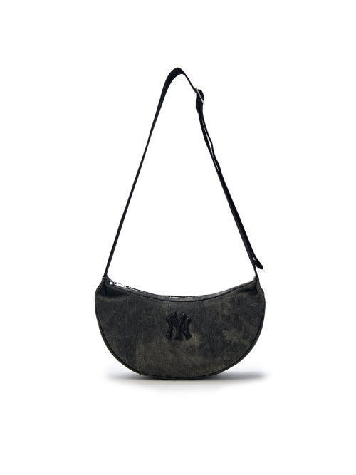 VINTAGE WASHED SHOULDER BAG NY #KARINA同款! CHARCOAL