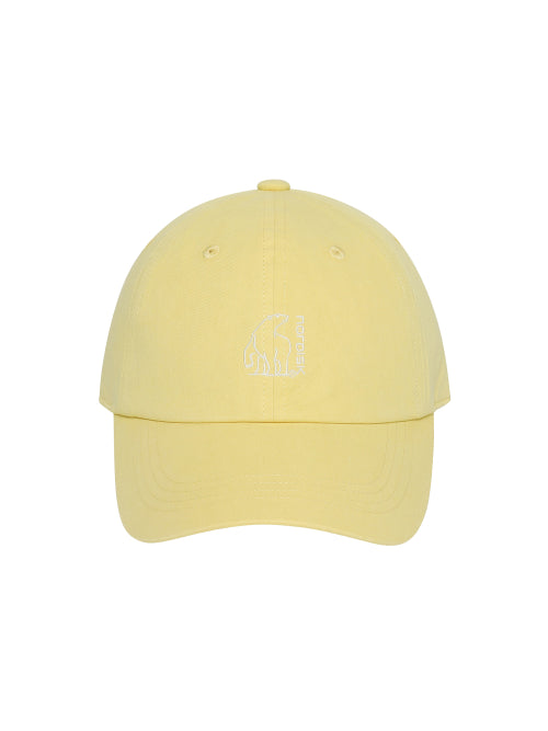 SIGNATURE POLARBEAR LOGO COTTON BALL CAP - 4 COLORS YELLOW