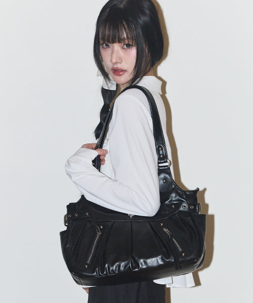 BUCKLE SHOULDER - 5 COLORS BLACK