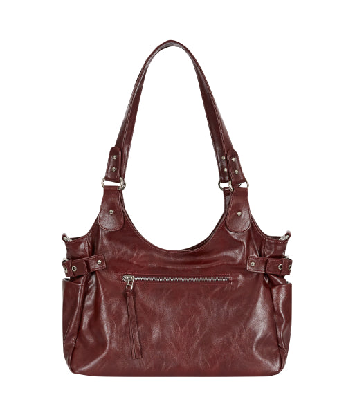 BUCKLE SHOULDER - 5 COLORS BURGUNDY