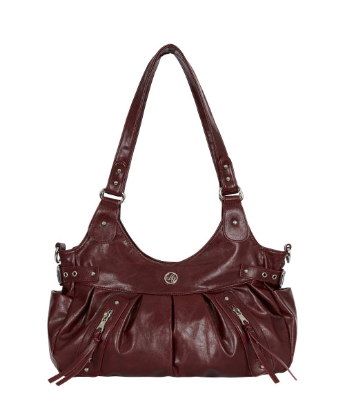 BUCKLE SHOULDER - 5 COLORS BURGUNDY