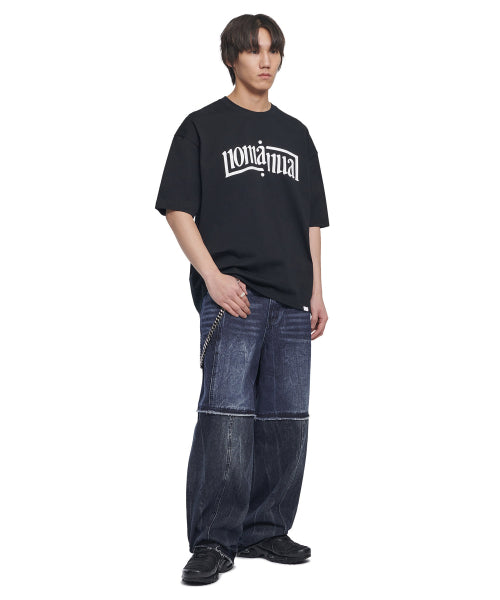 ARCHED TEXT T-SHIRT - BLACK - 2 COLORS