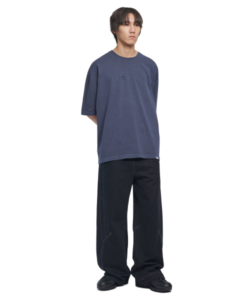 EMBROIDERED LOGO T-SHIRT - WASHED NAVY - 3 COLORS
