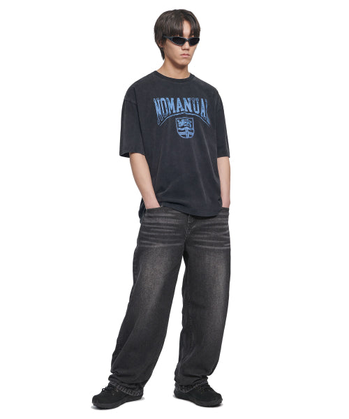 EMBLEM WASHED T-SHIRT - WASHED BLACK - 2 COLORS