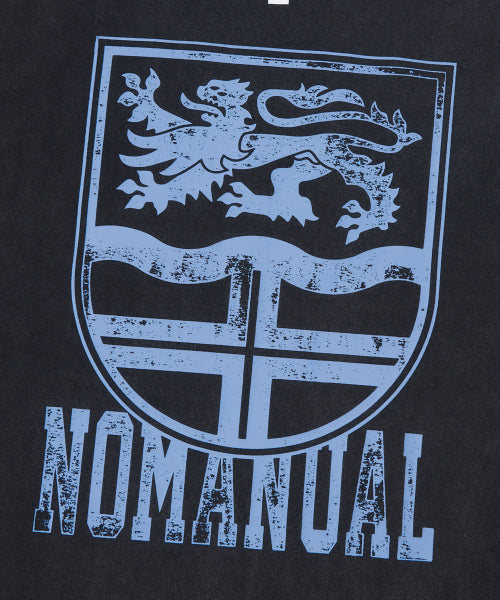 EMBLEM WASHED T-SHIRT - WASHED BLACK - 2 COLORS