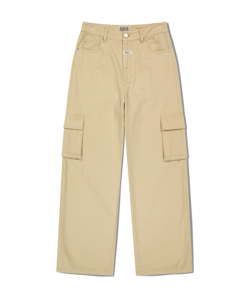 W CARGO PANTS BEIGE