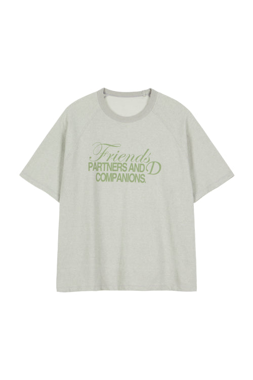 D & FRIENDS GRAPHIC OVERFIT T SHIRTS GREY