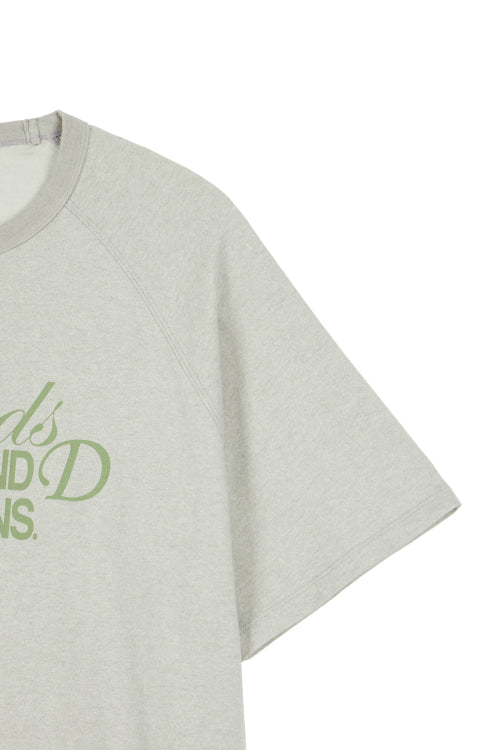 D & FRIENDS GRAPHIC OVERFIT T SHIRTS GREY