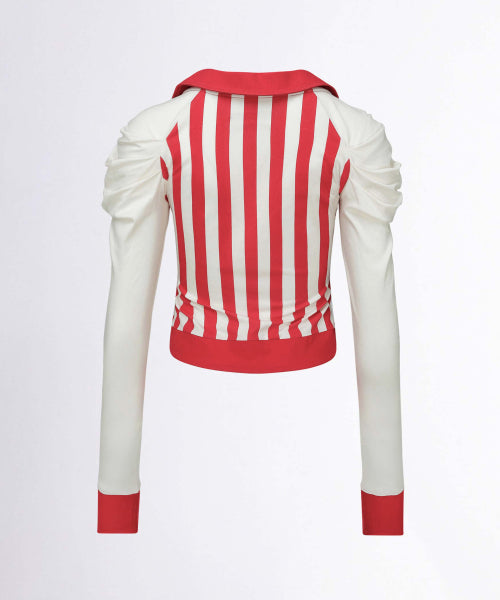GOOD GIRL COLLAR TEE RED STRIPE - 2 COLORS AS SHOWN
