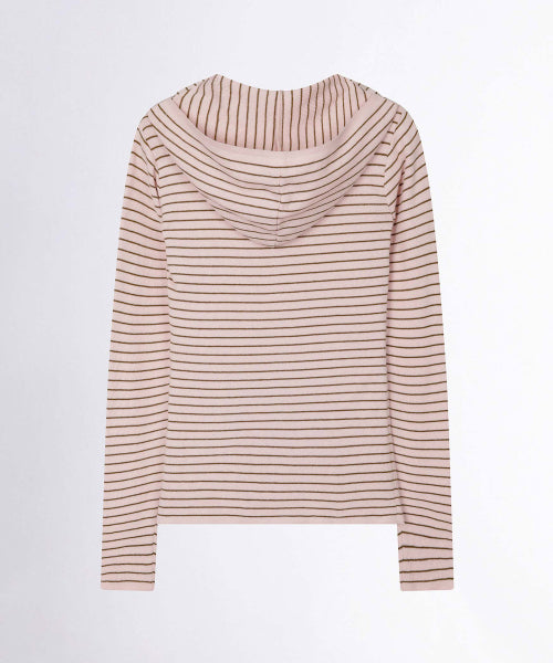 Knitted Stripe Hoodie - 2 color