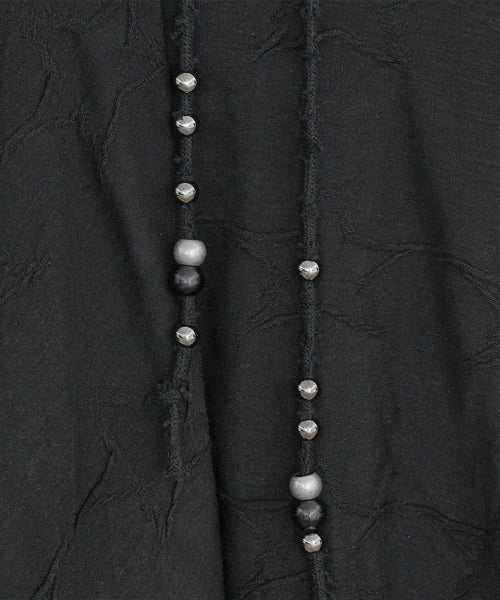 STAR FLARED MIDI SKIRT BLACK