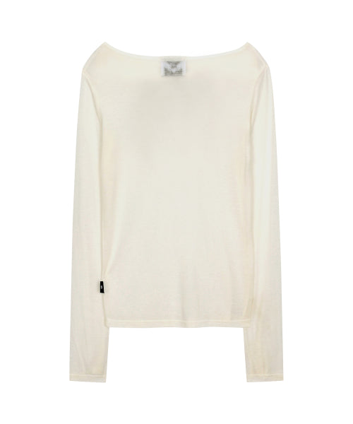 STAR WING SHEER LONG SLEEVE - 4 COLORS WHITE