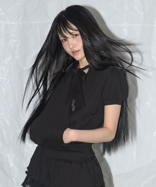 (MELANGE GRAY) F25QB081 - 2 COLORS BLACK