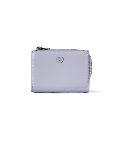HEARTY ZIPPER WALLET MISTY LAVENDER