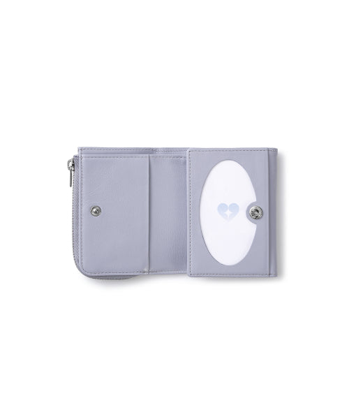 HEARTY ZIPPER WALLET MISTY LAVENDER