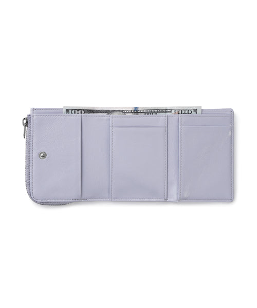 HEARTY ZIPPER WALLET MISTY LAVENDER