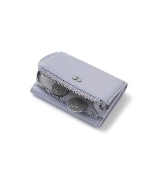 HEARTY ZIPPER WALLET MISTY LAVENDER