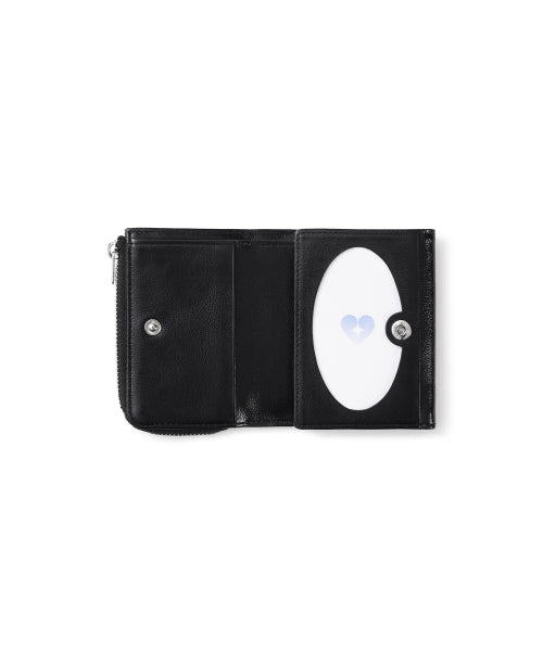HEARTY ZIPPER WALLET BLACK
