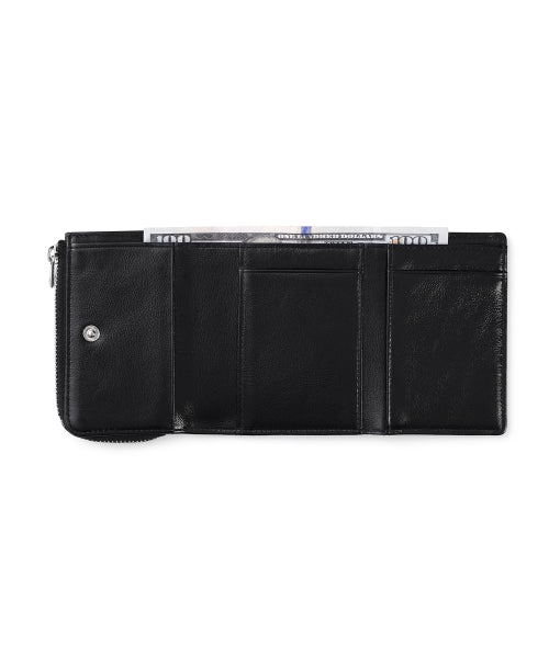 HEARTY ZIPPER WALLET BLACK