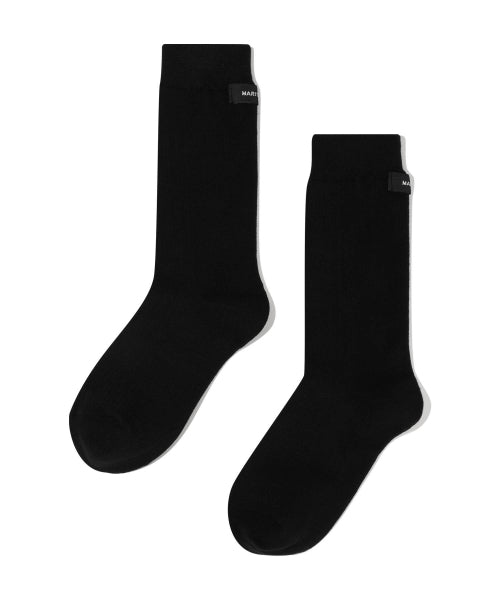 W BASIC MIDDLE SOCKS - 3 COLORS BLACK