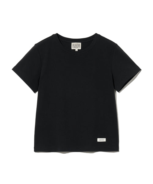 W BASIC TEE - 4 COLORS BLACK