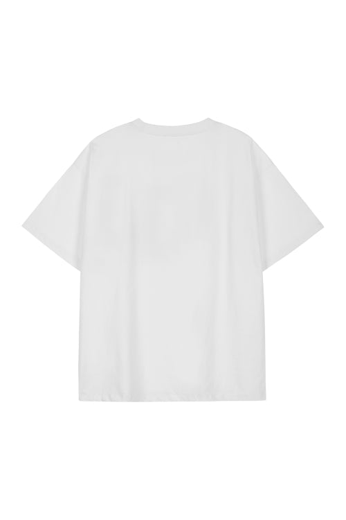 D ACCENT CRACK LOGO T SHIRTS - 3 COLORS WHITE