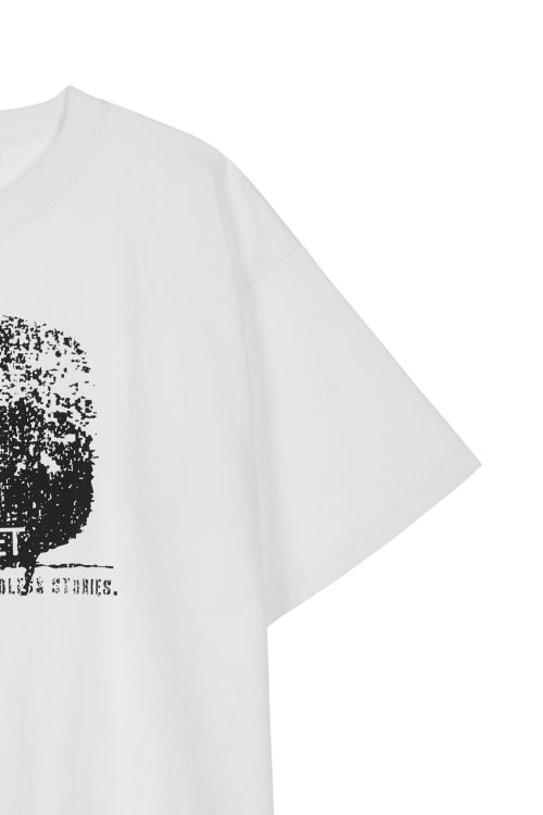 D ACCENT CRACK LOGO T SHIRTS - 3 COLORS WHITE