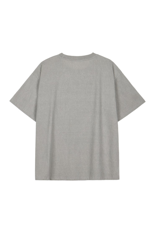 D ACCENT CRACK LOGO T SHIRTS - 3 COLORS GREY