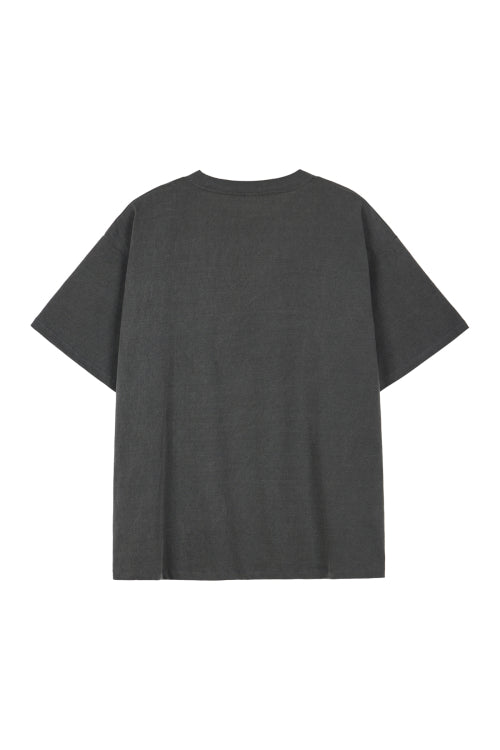 D ACCENT CRACK LOGO T SHIRTS - 3 COLORS CHARCOAL