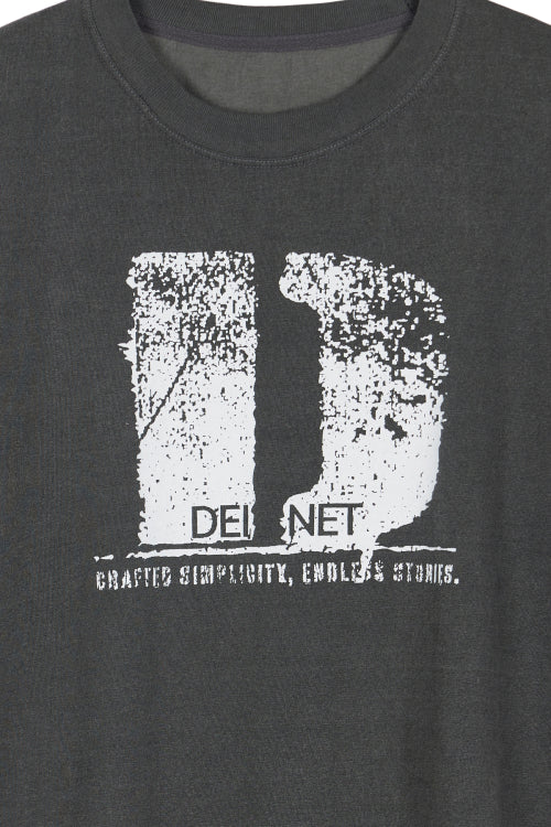 D ACCENT CRACK LOGO T SHIRTS - 3 COLORS CHARCOAL