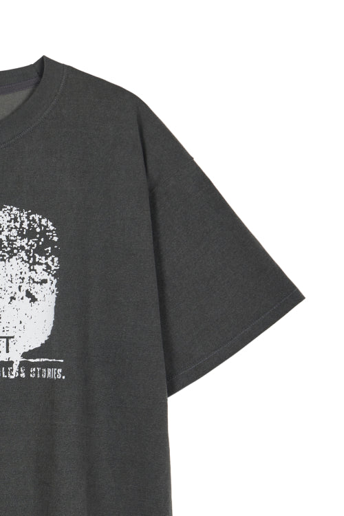 D ACCENT CRACK LOGO T SHIRTS - 3 COLORS CHARCOAL