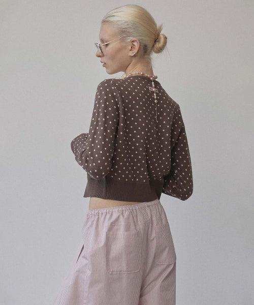 POLKA DOT CARDIGAN BABY - 3 COLORS BABY PINK