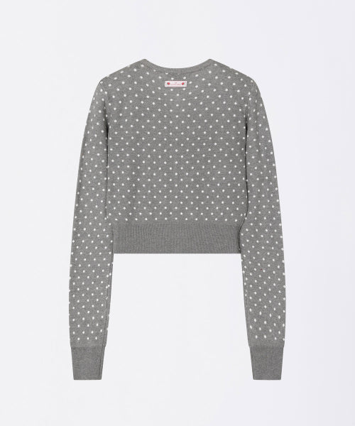 POLKA DOT CARDIGAN BABY - 3 COLORS WHITE