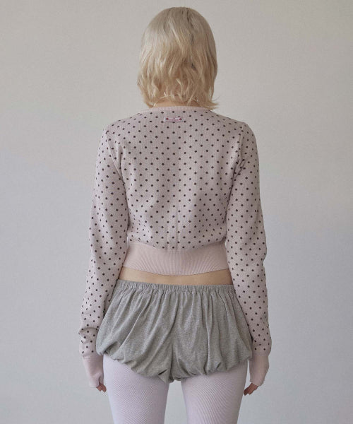 POLKA DOT CARDIGAN BABY - 3 COLORS BROWN
