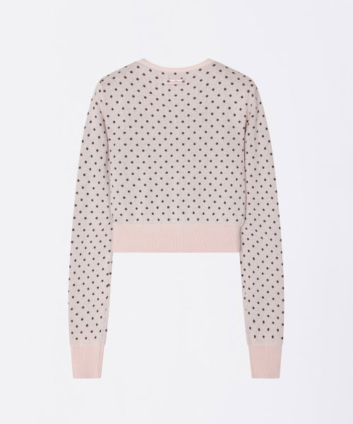 POLKA DOT CARDIGAN BABY - 3 COLORS BROWN