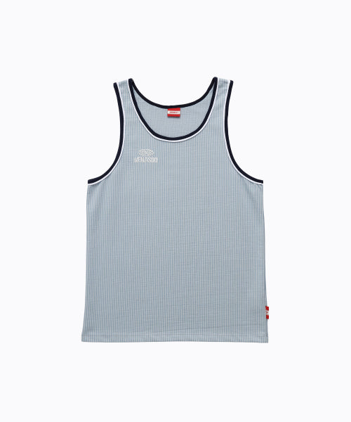 STRIPE DOUBLE BINDING SLEEVELESS - 3 COLORS BLUE