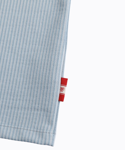 STRIPE DOUBLE BINDING SLEEVELESS - 3 COLORS BLUE
