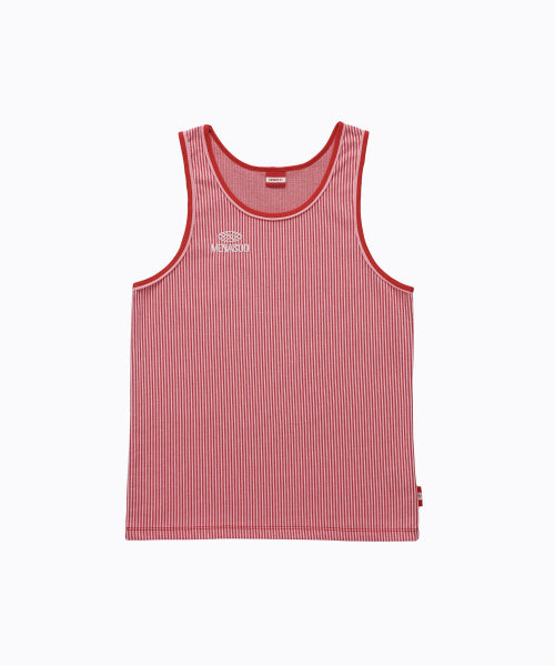 STRIPE DOUBLE BINDING SLEEVELESS - 3 COLORS PINK