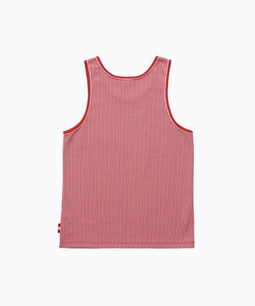 STRIPE DOUBLE BINDING SLEEVELESS - 3 COLORS PINK