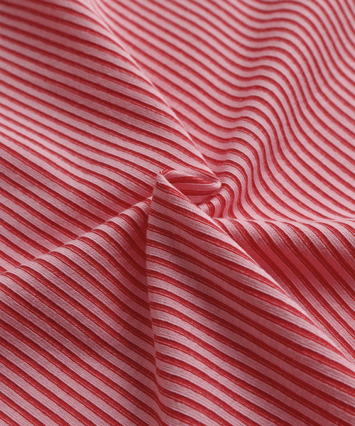STRIPE DOUBLE BINDING SLEEVELESS - 3 COLORS PINK