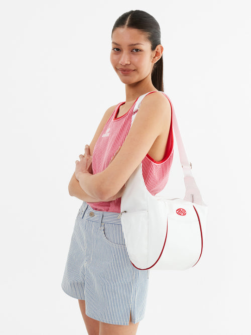 STRIPE DOUBLE BINDING SLEEVELESS - 3 COLORS PINK