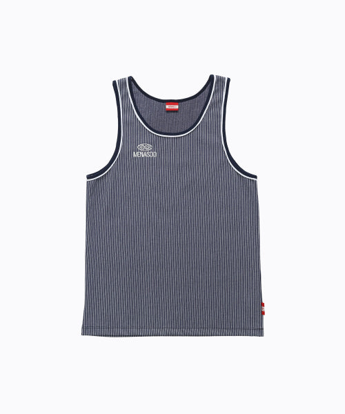 STRIPE DOUBLE BINDING SLEEVELESS - 3 COLORS NAVY