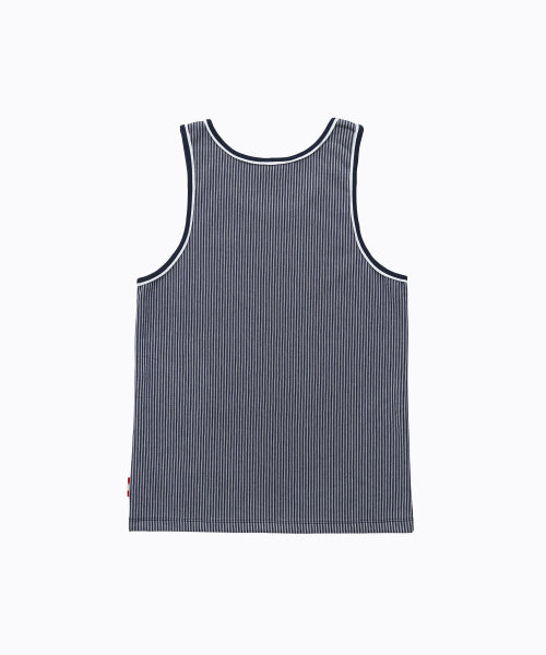 STRIPE DOUBLE BINDING SLEEVELESS - 3 COLORS NAVY