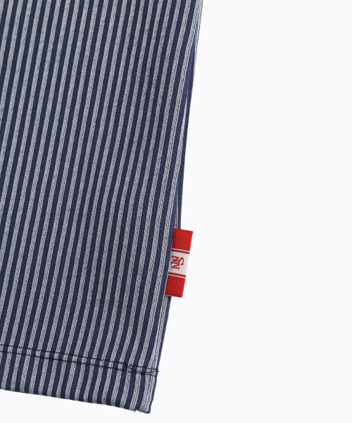 STRIPE DOUBLE BINDING SLEEVELESS - 3 COLORS NAVY