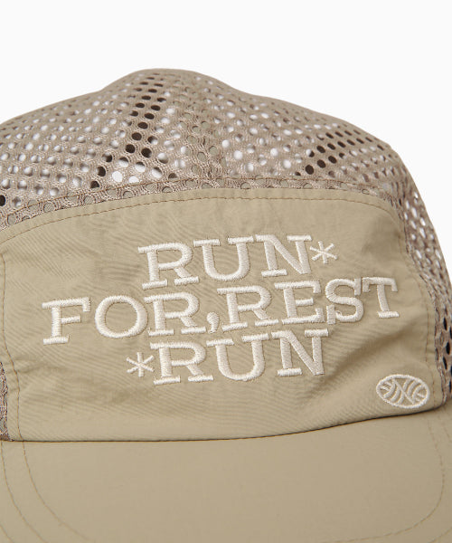 RUN FOR REST RUN MESH CAMP CAP - 3 COLORS BEIGE