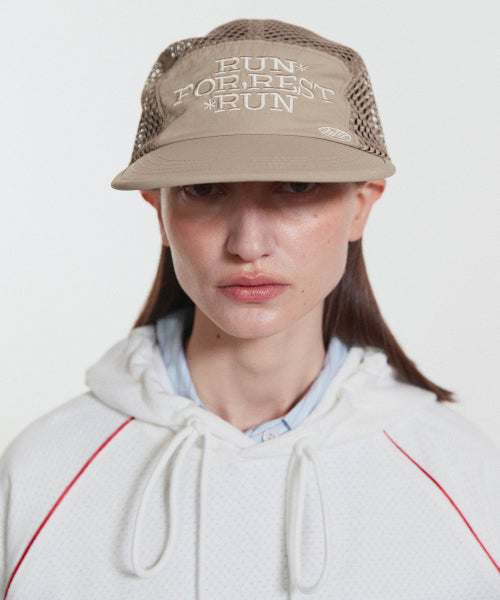 RUN FOR REST RUN MESH CAMP CAP - 3 COLORS BEIGE