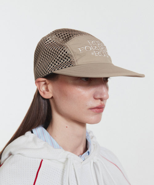 RUN FOR REST RUN MESH CAMP CAP - 3 COLORS BEIGE